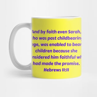 Bible Verse Hebrews 11:11 Mug